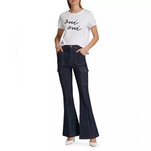 Cinq à Sept - Maurice High-Rise Stretch Flare Cargo Jeans